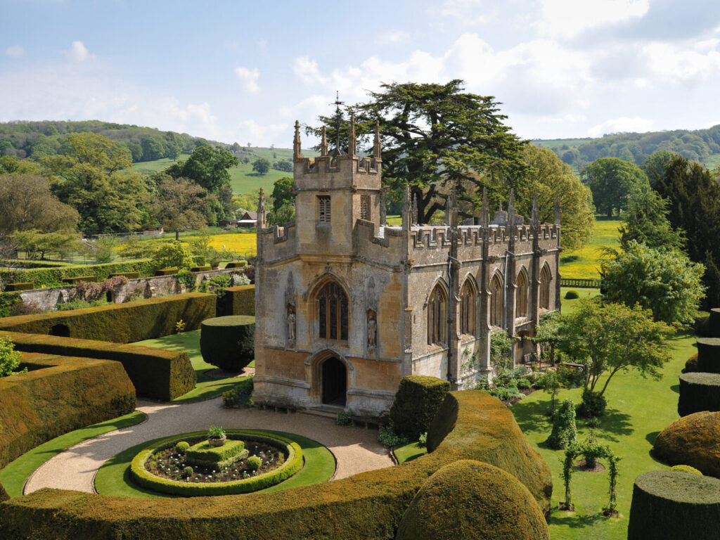 St. Mary's Chapel in Sudeley Castles gardens.