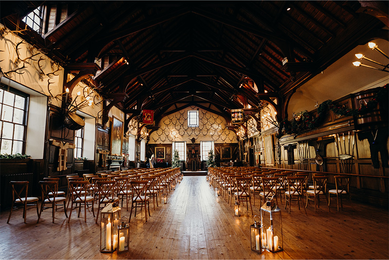 Ballroom wedding ceremony Blair