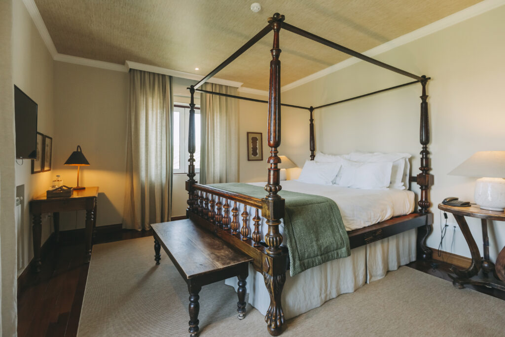 Bedroom at The Manor House Celeirós, luxury wedding venue in Portugal