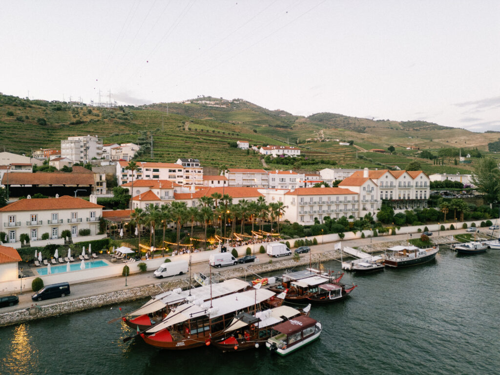 Vintage House Drone View with boats