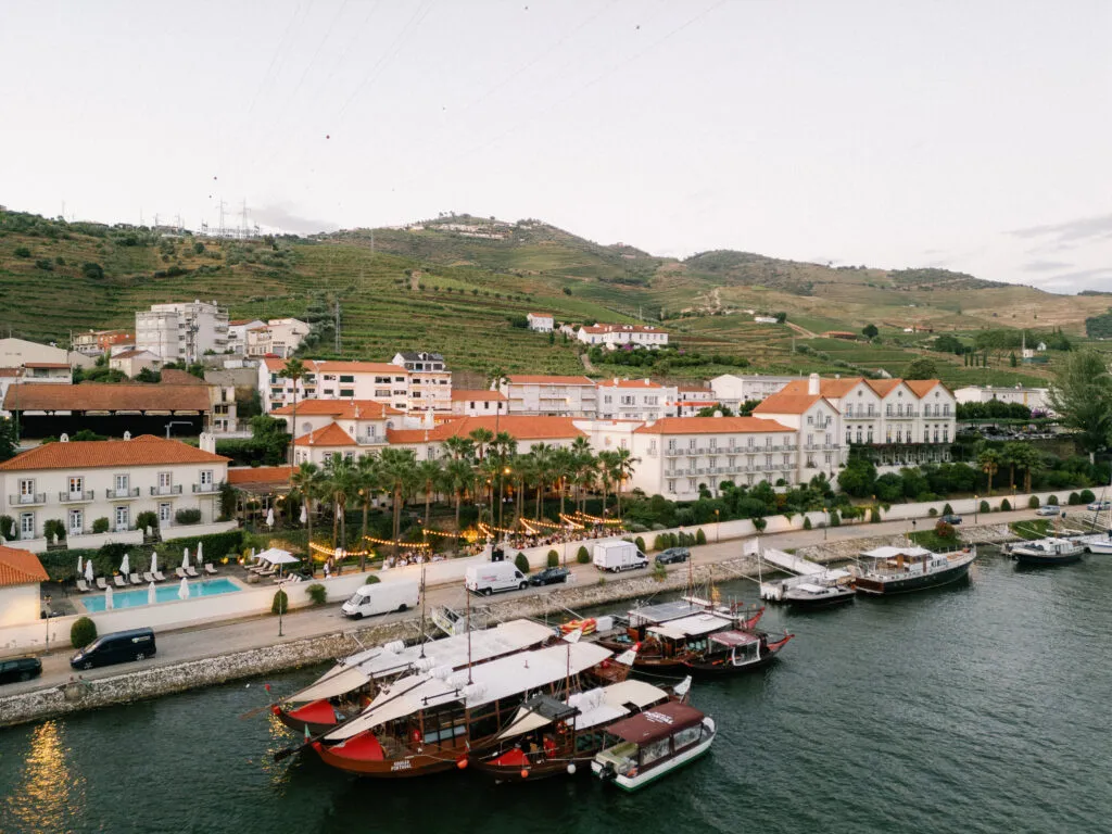 Vintage House Drone View with boats