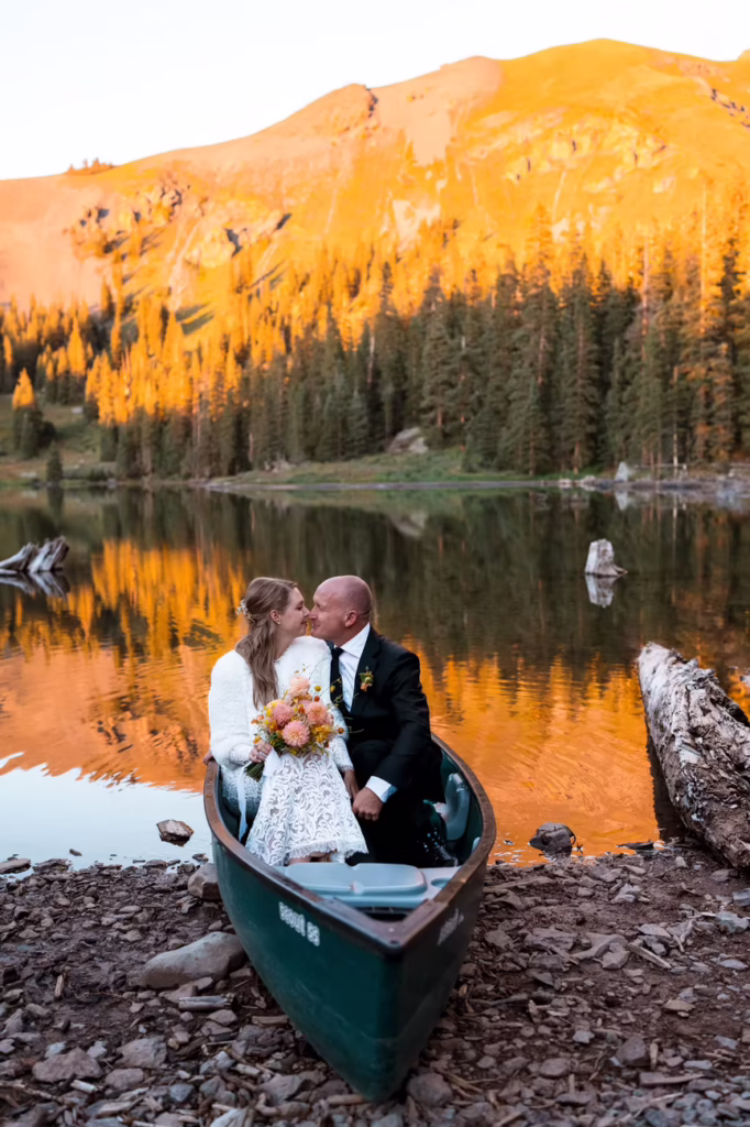 Meant to Bee Events Couple sat on the lake in Switzerland