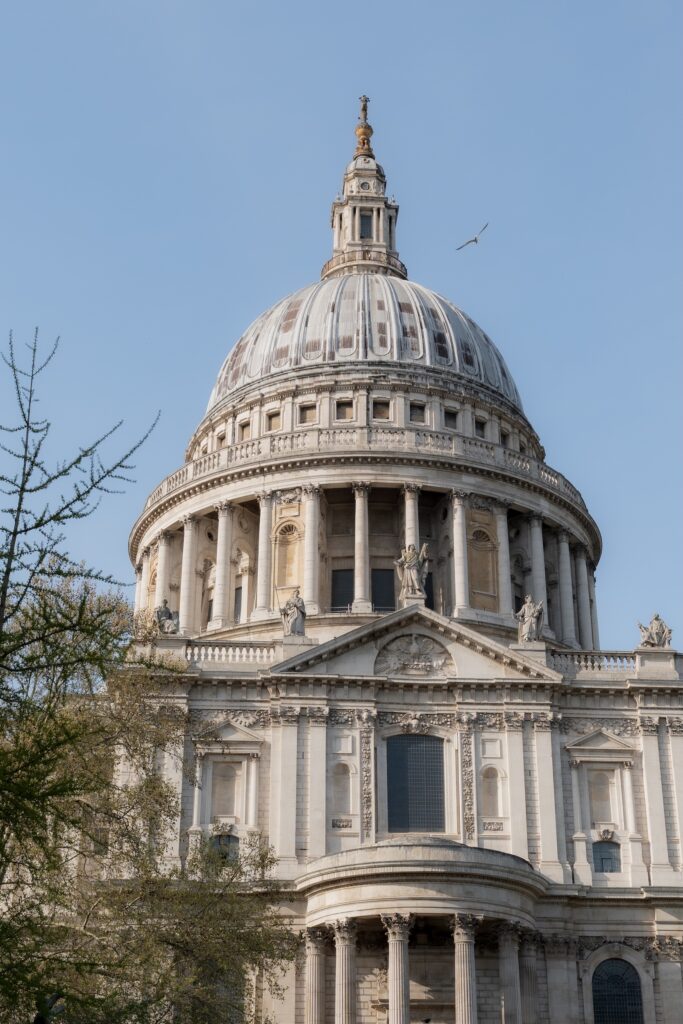 St Paul's Cathedral dome, one of London's landmark wedding venues in the City