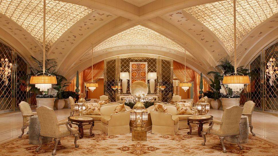Beautiful lounge area with lavish architecture