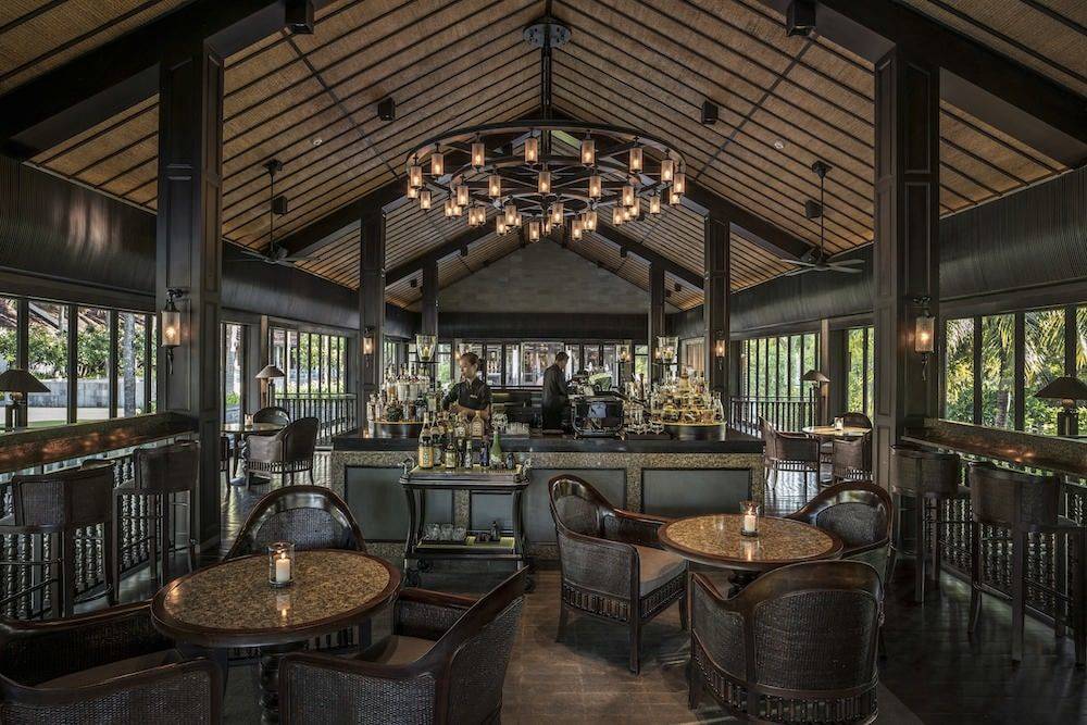 Stunning cosy wooden dining area with bar