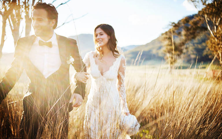 Couple in field