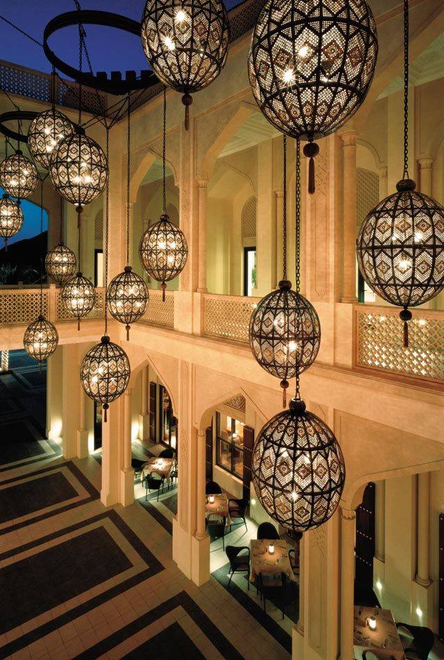 Chandeliers and interior entrance