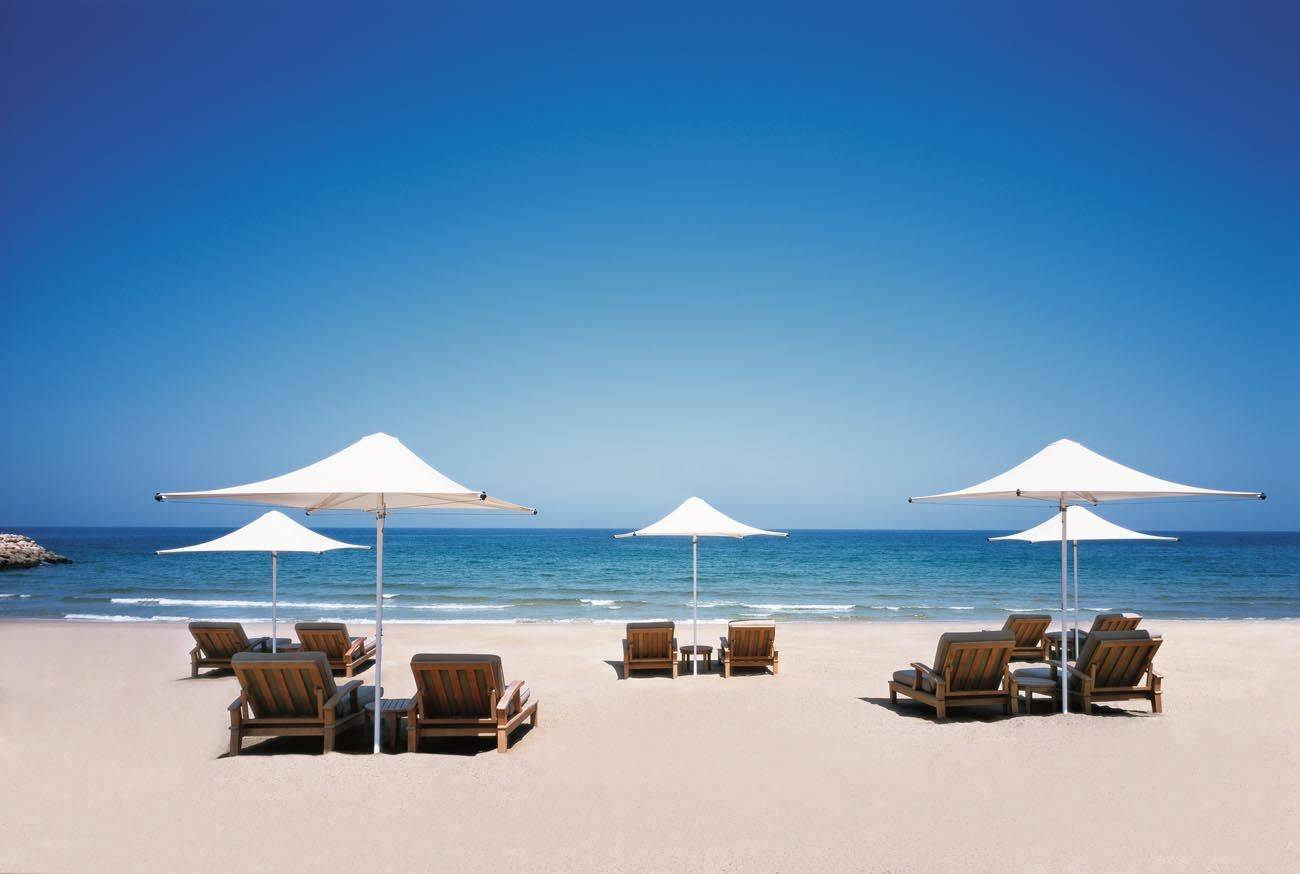 Beautiful beach lounging chairs