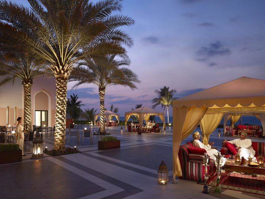 Lounge area with view of sunset