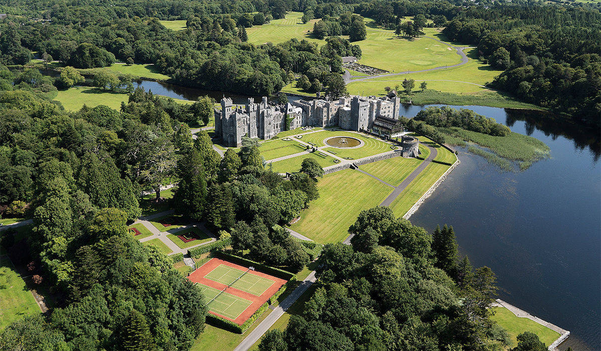 Ashford Castle wedding venues from above