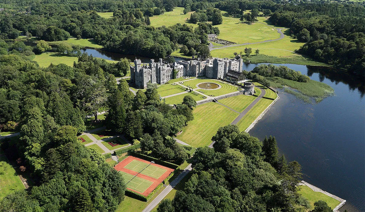 Ashford Castle wedding venues from above
