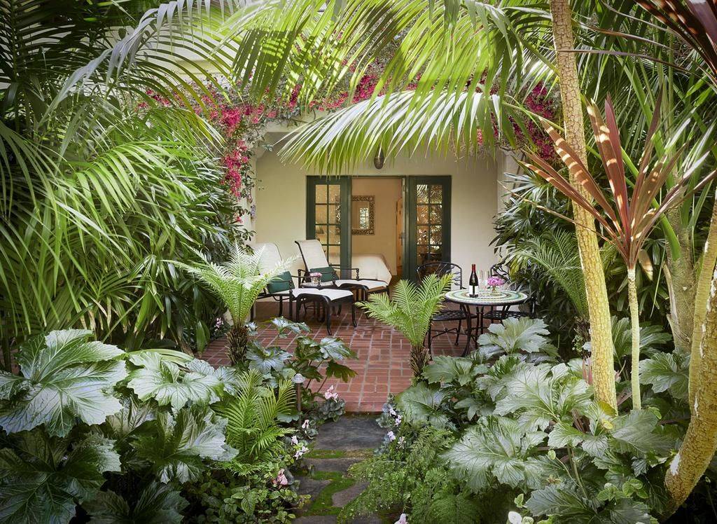 greenery outside a room at the Four Seasons Resort The Biltmore Santa Barbara