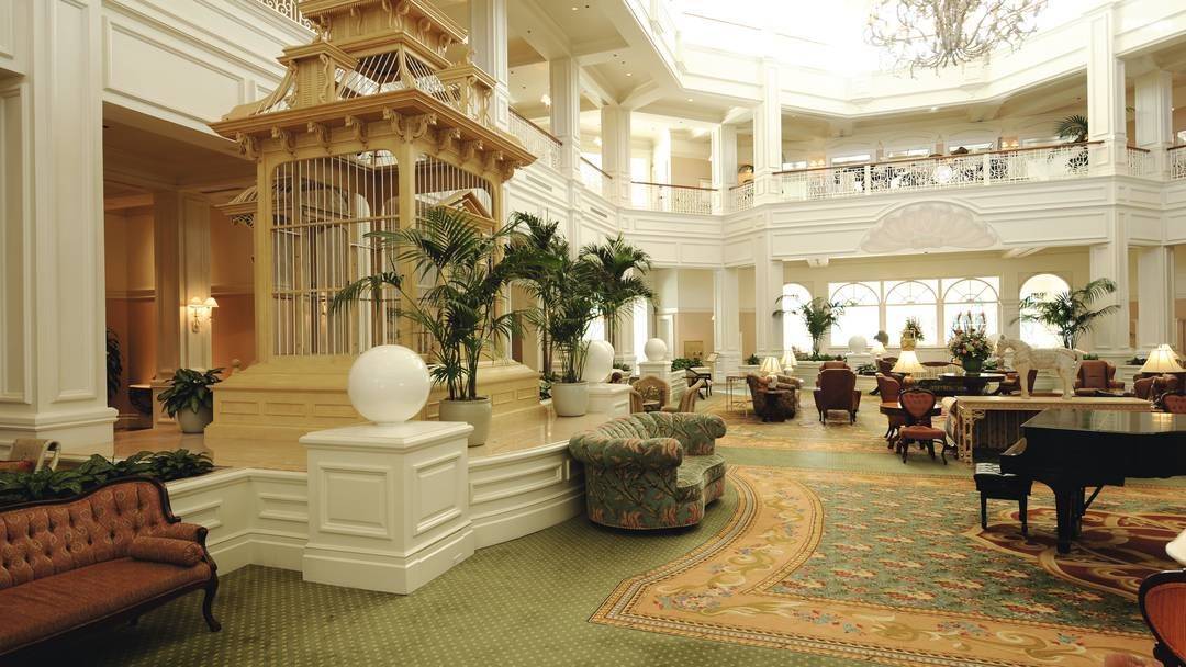 reception waiting area well carpeted at the Disneys Grand Floridian Resort & Spa